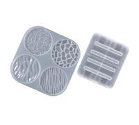 MOBUTOFU DIY Cup Mat Coaster Making Mold 2pcs Round Epoxy Mold for Handmade Craft Tool, Non-Stick Reusable for Handmade Meaningful Gifts