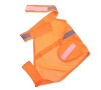 MOBUTOFU Dog Reflective Safety Vest for Dogs Orange High Visibility Lightweight Polyester Adjustable Harness for Running and Jog the Park