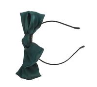 MOBUTOFU Double Layer Satin Bow Headband for Women Soft Smooth Ribbon Hair Accessories Elegant Top Knot Turban Style Comfortable Non Damaging Hair Hoop for Casual and Social Wear