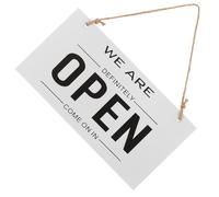MOBUTOFU Double Sided Open Closed Wooden Sign for Front Door with Rope Hanging, Convenient to Suspend and Nice-looking Front Door Decoration for Home Or Business
