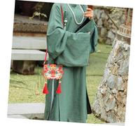 MOBUTOFU Dragon Embroidered Crossbody Bag Polyester Strap Hanfu Accessory for Women Chinese Year Festive Dragon Pattern Shoulder Bag