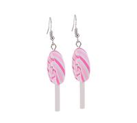 MOBUTOFU Earrings Random Color Lollipop Shaped Polymer Clay 4pcs Lightweight and Stylish Fashionable and Elegant Ear Studs Ear Decorations for Women Girls for Birthday and Party