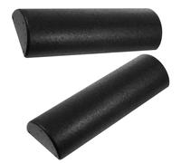 MOBUTOFU Epp Half Circle Yoga Roller 1 Pair Black Semicircle Shape Pilates Exercise Tool for Muscle Massage and Back Relief at Home