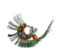 MOBUTOFU Ethnic Brooch Stylish Brooch Alloy Corsage Pin with Assorted Colour and Sturdy Glaze Material for Holiday Parties and Long-time Use