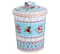 MOBUTOFU European Style Large Iron Storage Box with Lid, Decorative Candy and Biscuit Container for Living Room and Desktop, Raised Bottom to Protect Surfaces