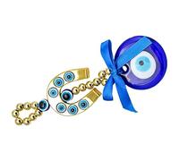 MOBUTOFU Evil Eye Charm Rear View Mirror Pendant Sapphire Keychain for Car Hanging Decoration Unique Evil Eye Ornament to Block Bad Material for Use