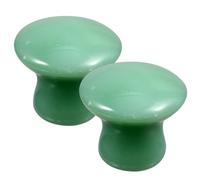 MOBUTOFU Facial Massage Stones Easy to Hold Jade Green Mushroom Shaped 2pcs Massaging Tools to Promote Facial and Relaxation for Skin Care