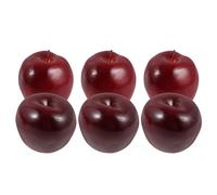 MOBUTOFU Fake Apples Artificial Foams 6Pcs Red and Purple Simulation Fruits Model for Home Window Display and Fruit Shop Photo Props