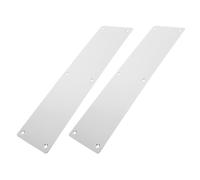 MOBUTOFU Fire Resistant Stainless Steel Door Push Plate 2Pcs Smooth Sturdy Plates for Interior and Exterior Use 11.8X3.1 Inch Protects Doors from Scratches and Pets