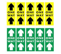 MOBUTOFU Floor Decals One Way Directional Arrow Sticker 10pcs PVC Sturdy Adhesive for Store and Grocery Social Distance
