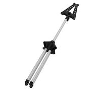 MOBUTOFU Foldable Telescopic Clothes Steamer Hanger Rack with Stable Base, Portable Aluminum Alloy and Plastic Floorstanding Ironing Stand for Laundry Room and Drying