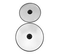 MOBUTOFU Frying Pan Splatter Protector Stainless Steel Mesh 2Pcs 29Cm and 25Cm Covers with Knob for Kitchen Frying and Grilling Tasks