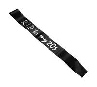 MOBUTOFU Funeral for Youth Black Satin Birthday Sash Creative Celebration Decor for Fun Parties Birthday Favor for Men and Women Unique for Special Occasions