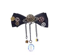 MOBUTOFU Gear Duckbill Hairpin Hair Clip for Gothic Style Black Bowknot Hair Clips Accessory and Retro Occasions