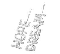 MOBUTOFU Hair Barrettes Lightweight Bobby Pins Rhinestones Easy to Carry Silver Alloy Word Letter Hair Clips for Women Daily Use and Dances