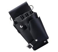 MOBUTOFU Hairdressing Pouch Leather Adjustable Belt Big Capacity Stylish Simple Hair Stylist Tools Bag for Hairdressing Trips