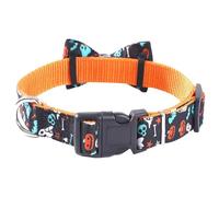 MOBUTOFU Halloween Pet Collar Halloween Dog Collar for Cat and Dog Cloth Bow-knot Decor Adjustable Black Pet Supplies for Party