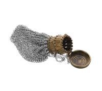 MOBUTOFU Handmade 1920s English Coin Purse Silver Metal Coin Holder Vintage Mesh Change Wallet with Key Chain for Women Party Accessory