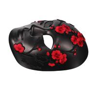 MOBUTOFU Handmade Embroidered Floral Mask DIY Festival Decorative Mask for Women Realistic Full Face Chinese Style Costume Accessory for Halloween Masquerade Carnival Party Dress Up