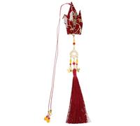 MOBUTOFU Hanging Car Ornament Cotton Crane Charm with Tassels for 2025 Year the Snake, Versatile Use and Easy to Clean, for Hanging on Curtains or Doorknobs as Unique Feng Shui Lucky