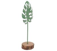 MOBUTOFU Hawaiian Style Resin Desktop Ornament Realistic Green Monstera Leaf, Handmade Craft Fine Workmanship for Home and Table Decoration, Gift for Holidays and Birthdays