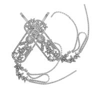 MOBUTOFU Headdress the Hair Bridal Crystal 2pcs Clips with Silver Tassels Versatile Iron Accessories Enhancing Overall Bridal Ensemble for Brides Wedding Dresses