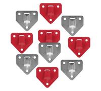 MOBUTOFU Heavy Duty Fire Extinguisher Wall Brackets 12Pcs Triangular Iron Hooks Compatible Dry Chemical Extinguishers Simple Installation for Home and Business