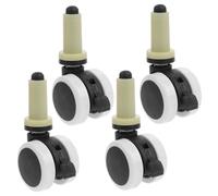 MOBUTOFU High Chair Wheels Replacement 4pcs Caster Wheels for Baby Dining Chair Plastic Sturdy Floor-Friendly Swivel Furniture Parts for Children's Highchair Accessories Random Color