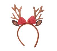 MOBUTOFU Holiday Headwear Deer Holiday Headpiece Antlers Head Dear Costume Small Hair Fluffy Accessory Headwear Headpieces Rein Christmas Deer Antler Headband Cloth Red