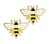 MOBUTOFU Honey Bee Brooch Enamel Jewelry Lapel Pin Versatile Clothing Accessory for Women Coats Backpacks
