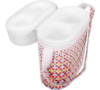 MOBUTOFU Insulated Cooler Material Bag PVC and for with Bottle Nutrient Lock Feature, White Random Color Outing and Daycare Use by Nursing Moms