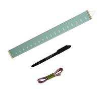 MOBUTOFU Kids Height Measurement Ruler Wall Growth Chart for Bedroom Nursery, Avocado Green Canvas with Tape Measure and Marker, Children's Height Wall Decor for Home and Kindergarten