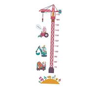 MOBUTOFU Kids Height Wall Sticker Tower Crane Wall Decals Cartoon Art Stickers for Children’s Bedroom Home Decoration 2pcs 30x90cm