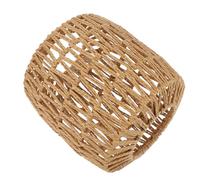 MOBUTOFU Lampshade Rope Material, No Assembly Required Rustic Vintage Artificial Rattan in Khaki and Not Easy to Break with Bohemian Woven Design for Kitchen or Bedroom Ceiling Lamp Cover