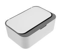 MOBUTOFU Large Capacity Travel Wipes Case with Dustproof Lid Refillable Wipe Holder for Bathroom and Desktop Storage Portable Dry and Wet Tissue Container Organizer in Dark Gray