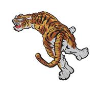 MOBUTOFU Large Tiger Embroidery Patch Sewing Applique for DIY Clothing Crafts Eye-catching Animal Motif Easy to Sew Jackets Bags Pillows and Home Decor