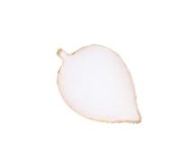 MOBUTOFU Leaf Shaped Resin Nail Palette White for Nail Art Blending Colors and Manicure Use as Photo Props and Practice Base