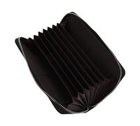 MOBUTOFU Leather Card Holder Wallet Multi-Card Slots and Zipper Pocket Large Capacity Organizer for Women for Travel and Daily Use
