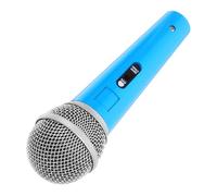 MOBUTOFU Lifelike Simulation Microphone Prop Mic Model for Party Stage Performance Pretend Interviews Blue Mini Retro Style for Boys