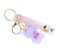 MOBUTOFU Lovely Cow Pendant Keychain Creative Acrylic Key Holder for Bag Decor Cute Cow Design for Keychains Accessories Friends Family The Year of Ox Purple