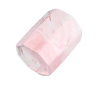 MOBUTOFU Marble Texture Ceramic Pencil Container Pink Octagonal Pen Holder with Makeup Brush Organizer for Teachers and Students