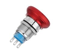 MOBUTOFU Metal Emergency Stop Push Button Switch Red Mushroom Head 3pin Ip65 Waterproof Reliable Industrial Safety Control for Damp Environments and Machinery
