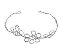 MOBUTOFU Metal Wire Headband Base with Easy Bending and Assembly Interface for DIY Crafting, Large Single Circle Iron Frame Vintage Flapper Style Suitable for Dance Rehearsals and Costume