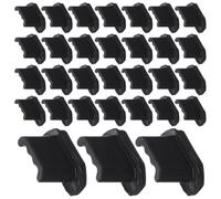 MOBUTOFU Micro USB 100pcs Port Cover Black Silicone Dust Plug for Devices