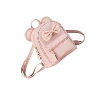 MOBUTOFU Mini Backpack for Girls with Bow and Polka Dots, Pink Stylish Shoulder Bag, Adorable Small Schoolbag for Travel and Daily Use