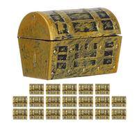 MOBUTOFU Mini Treasure Chest Party Favor 20Pcs Miniature Craft Boxes 3.7Cm for Tabletop Aquarium and Miniature Display Scenes
