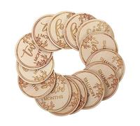 MOBUTOFU Monthly Cards Wooden Growth Discs Unique Photo Props for Tracking First Year Milestones Capturing Special Moments