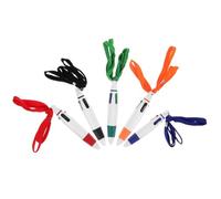 MOBUTOFU Multi-Color Pen Set with Neck Lanyard Retractable Writing Supplies 5pcs for Office School Home Use