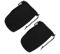 MOBUTOFU Neoprene Camera Lens Pouch Drawstring Case 2Pcs XL Size Shockproof Thermal Insulation for DSLR Lens Storage