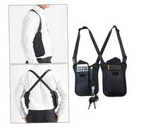 MOBUTOFU Nylon Hidden Underarm Bag Black Men's Women's Armpit Case Key Credit Card Holder Stealth Travel Bag